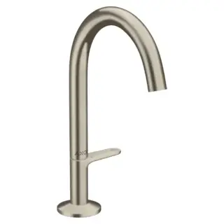 Axor One Смеситель для раковины высокий на 1 отверстие с донным клапаном, цвет: шлифованный никель 48020820