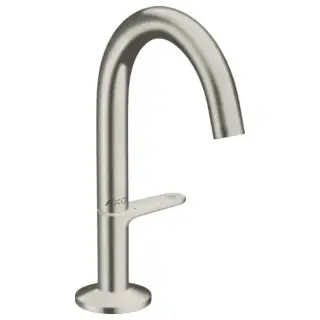 Axor One Смеситель для раковины высокий на 1 отверстие с донным клапаном, цвет: нержавеющая сталь 48010800