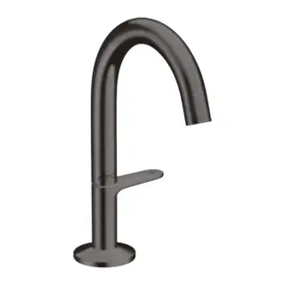 Axor One Смеситель для раковины высокий на 1 отверстие с донным клап., цвет: шлифованный черный хром 48010340