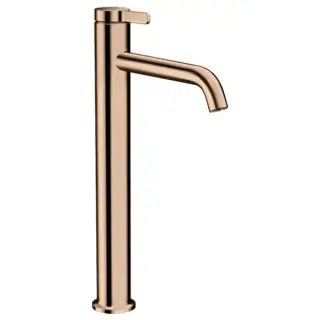 Axor One Смеситель для раковины высокий на 1 отверстие с дон. клап., цвет: полирован. розовое золото 48002300