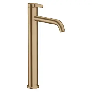 Axor One Смеситель для раковины высокий на 1 отверстие с донным клапаном, цвет: шлифованная бронза 48002140