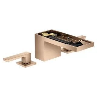 Axor MyEdition Смеситель для раковины на 3 отверстия с дон. клап., цвет: полирован. розовое золото 47052300
