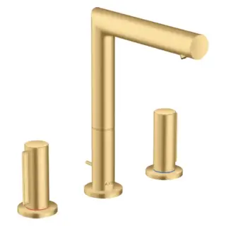 Axor Uno Смеситель для раковины на 3 отверстия с донным клапаном, цвет: шлифованное золото 45133250