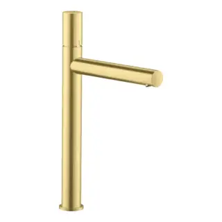 Axor Uno Смеситель для раковины высокий с донным клапаном на 1 отверстие, цвет: шлифованная латунь 45004950