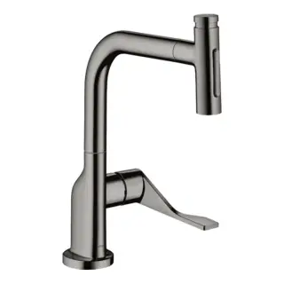 Axor Citterio Смеситель для кухни с выдвижным изливом, однорычажный, цвет: полированный черный хром 39863330