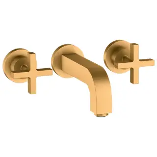 Axor Citterio Смеситель для раковины встраиваемый внеш. часть, с дон. клап., цвет: шлифован. золото 39313250