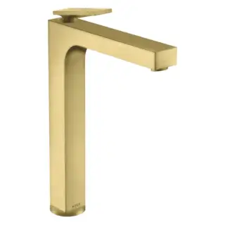 Axor Citterio Смеситель для раковины высокий на 1 отверстие с донным клап., цвет: шлифованная латунь 39151950