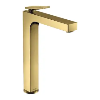 Axor Citterio Смеситель для раковины высокий на 1 отверстие с дон. клап., цвет: полированное золото 39151990