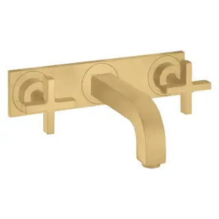 Axor Citterio Смеситель для раковины встраиваемый внеш. часть, с дон. клап., цвет: шлифован. золото 39144250