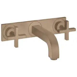 Axor Citterio Смеситель для раковины встраиваемый внеш. часть, с дон. клап., цвет: шлифован. золото 39144310