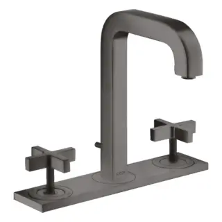 Axor Citterio Смеситель для раковины на 3 отверстия с донным клап., цвет: шлифованный черный хром 39134340