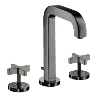 Axor Citterio Смеситель для раковины на 3 отверстия с донным клап., цвет: полированный черный хром 39133330