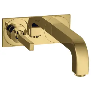 Axor Citterio Смеситель для раковины встраиваемый внеш. часть, с дон. клап., цвет: шлифован. золото 39112990