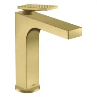 Axor Citterio Смеситель для раковины на 1 отверстие с донным клапаном, цвет: шлифованная латунь 39081950