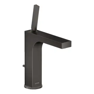 Axor Citterio Смеситель для раковины на 1 отверстие с донным клапаном, цвет: шлифованный черный хром 39031340