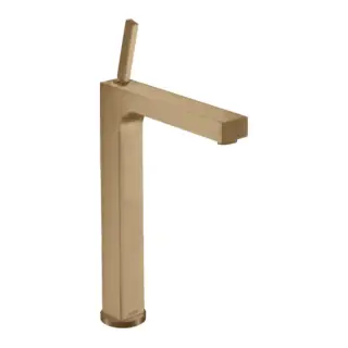 Axor Citterio Смеситель для раковины высокий на 1 отверстие с донным клап., цвет: шлифованная бронза 39020140