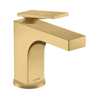 Axor Citterio Смеситель для раковины на 1 отверстие с донным клапаном, цвет: шлифованное золото 39001250