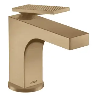 Axor Citterio Смеситель для раковины на 1 отверстие с донным клапаном, цвет: шлифованная бронза 39001140