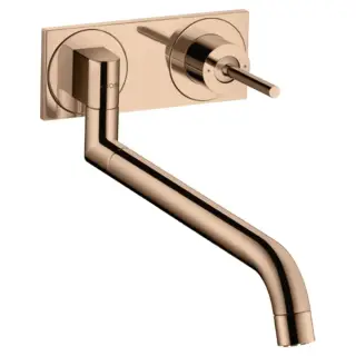 Axor Uno Смеситель для кухни однорычажный, настенный, внешняя часть, цвет: полир. розовое золото 38815300