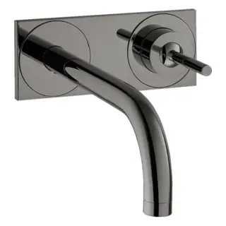 Axor Uno Смеситель для раковины встраиваемый внешняя часть, с д/к, цвет: полированный черный хром 38115330