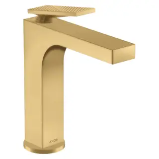 Axor Citterio Смеситель для раковины на 1 отверстие с донным клапаном, цвет: шлифованное золото 39081250