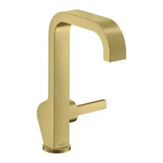 Axor Citterio Смеситель для раковины высокий на 1 отверстие с донным клап., цвет: шлифованная латунь 39037950