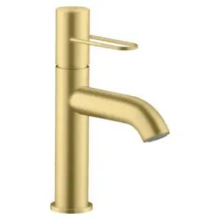 Axor Uno Смеситель для раковины на 1 отверстие с донным клапаном, цвет: шлифованная латунь 38026950