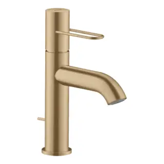 Axor Uno Смеситель для раковины на 1 отверстие с донным клапаном, цвет: шлифованная бронза 38023140