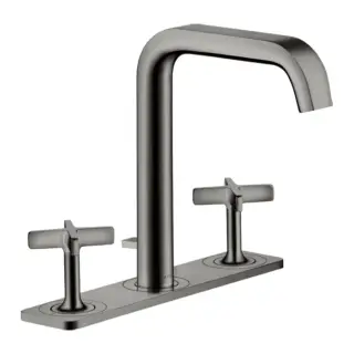 Axor Citterio E Смеситель для раковины на 3 отверстия с дон. клап., цвет: полированный черный хром 36116330