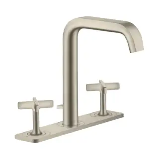 Axor Citterio E Смеситель для раковины на 3 отверстия с донным клапаном, цвет: шлифованный никель 36116820