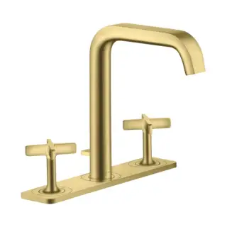 Axor Citterio E Смеситель для раковины на 3 отверстия с донным клапаном, цвет: шлифованная латунь 36116950