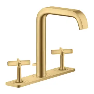 Axor Citterio E Смеситель для раковины на 3 отверстия с донным клапаном, цвет: шлифованное золото 36116250