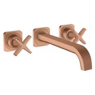 Axor Citterio E Смеситель для раковины встраив., внешняя часть, с д/к, цвет: шлиф. красное золото 36107310