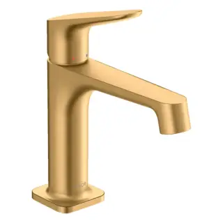 Axor Citterio M Смеситель для раковины на 1 отверстие с донным клапаном, цвет: шлифованная латунь 34017950