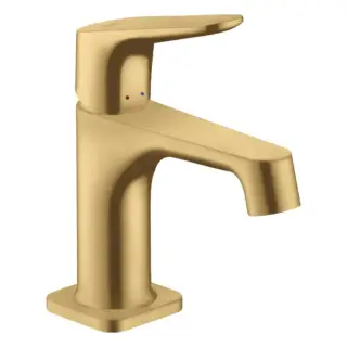 Axor Citterio M Смеситель для раковины на 1 отверстие с донным клапаном, цвет: шлифованное золото 34016250