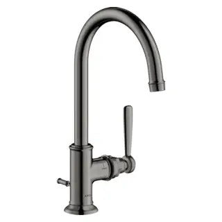 Axor Montreux Смеситель для раковины высокий на 1 отверстие с д/к, цвет: полированный черный хром 16517330