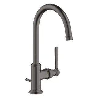 Axor Montreux Смеситель для раковины высокий на 1 отверстие с д/к, цвет: шлифованный черный хром 16517340