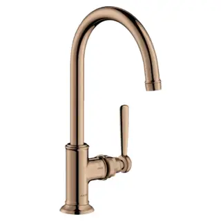 Axor Montreux Смеситель для раковины высокий на 1 отверстие с д/к, цвет: полированное розовое золото 16518300