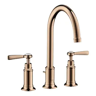 Axor Montreux Смеситель для раковины на 3 отверстие с дон. клап., цвет: полированное розовое золото 16514300