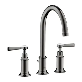 Axor Montreux Смеситель для раковины на 3 отверстие с донным клап., цвет: полированный черный хром 16514330