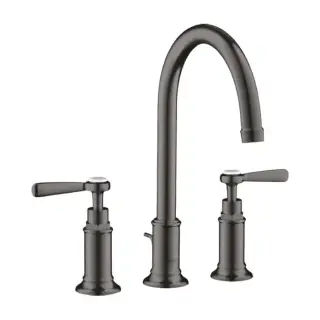 Axor Montreux Смеситель для раковины на 3 отверстие с донным клап., цвет: шлифованный черный хром 16514340