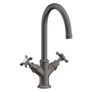 Axor Montreux Смеситель для раковины на 1 отверстие с донным клап., цвет: шлифованный черный хром 16502340