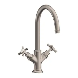 Axor Montreux Смеситель для раковины на 1 отверстие с донным клапаном, цвет: шлифованная латунь 16502950