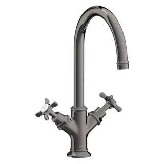 Axor Montreux Смеситель для раковины на 1 отверстие с донным клап., цвет: полированный черный хром 16502330