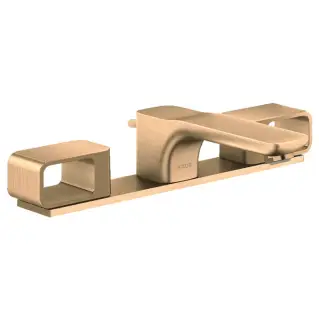 Axor Urquiola Смеситель для раковины на 3 отверстия с донным клапаном, цвет: шлифованная бронза 11040140