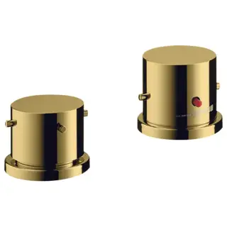 Axor Starck Термостат на борт ванны, с рукоятками zero, внешняя часть, цвет: полированное золото 10480990