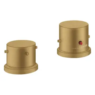 Axor Starck Термостат на борт ванны, с рукоятками zero, внешняя часть, цвет: шлифованное золото 10480250