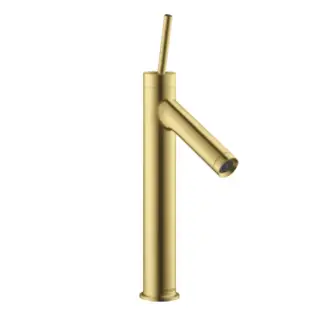 Axor Starck Смеситель для раковины высокий на 1 отверстие с донным клапаном, цвет: шлифован. латунь 10123950