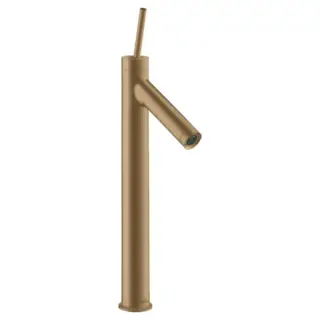 Axor Starck Смеситель для раковины высокий на 1 отверстие с донным клапаном, цвет: шлифован. бронза 10129140