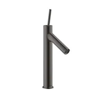 Axor Starck Смеситель для раковины высокий на 1 отверстие с дон. кл., цвет: шлифованный черный хром 10123340